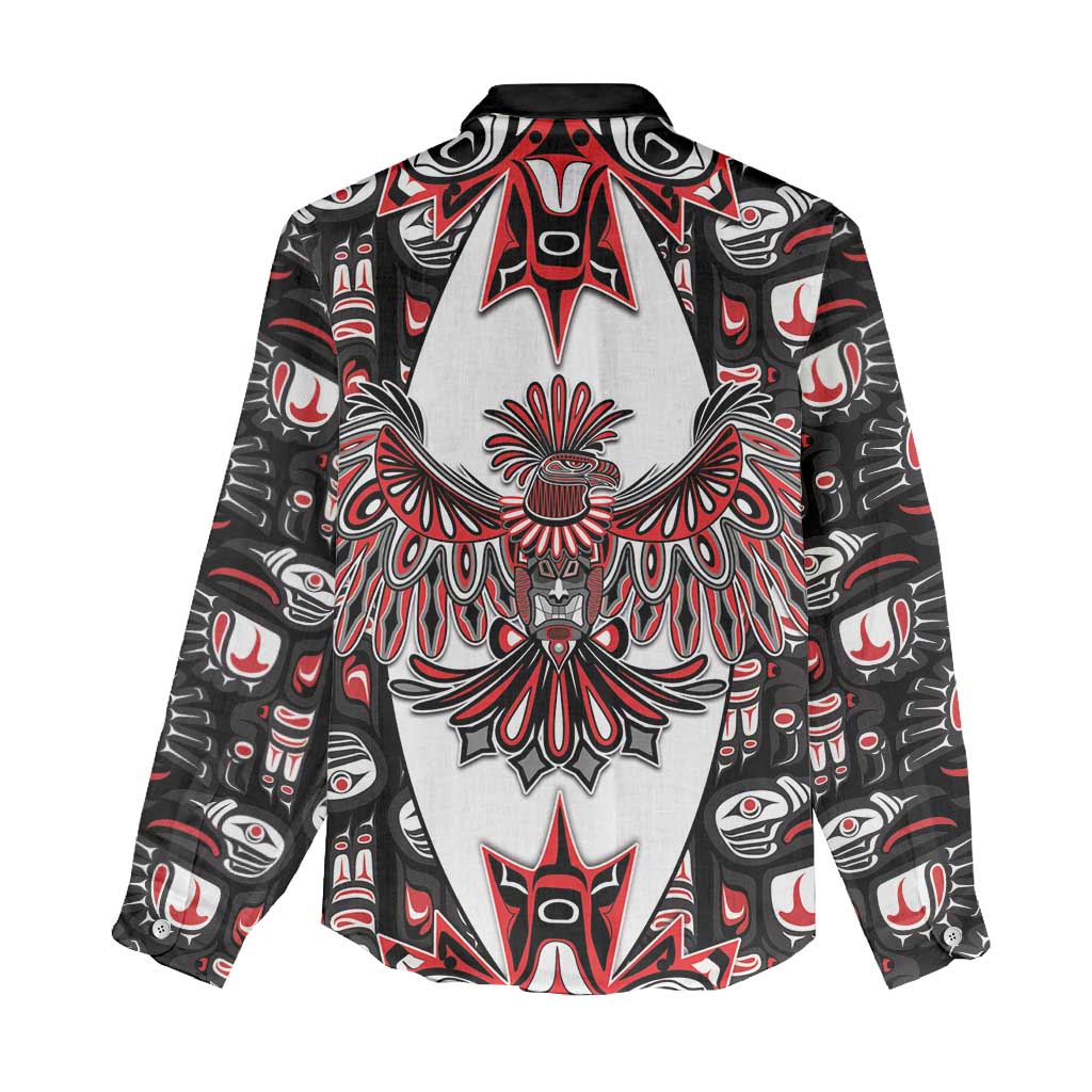 Canada Haida Women Casual Shirt Thunderbird Northwest Coast Indigenous - Wonder Print Shop