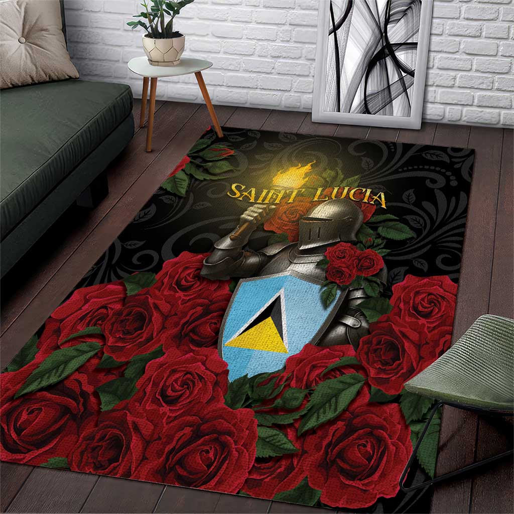 Saint Lucia Area Rug Rose Iron Helmet - Wonder Print Shop