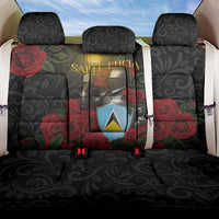 Saint Lucia Back Car Seat Cover Rose Iron Helmet - Wonder Print Shop