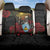 Saint Lucia Back Car Seat Cover Rose Iron Helmet - Wonder Print Shop