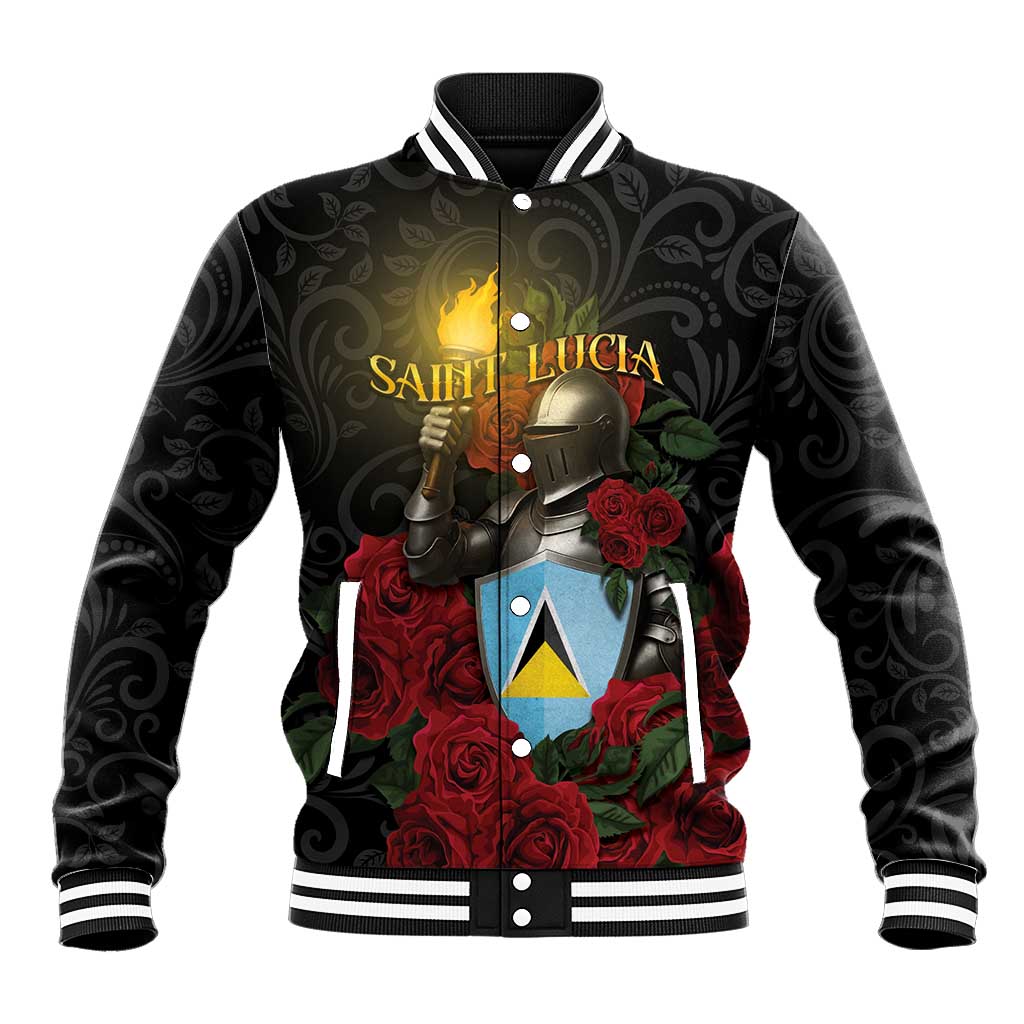 Saint Lucia Baseball Jacket Rose Iron Helmet - Wonder Print Shop