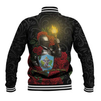 Saint Lucia Baseball Jacket Rose Iron Helmet - Wonder Print Shop