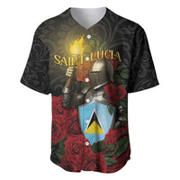Saint Lucia Baseball Jersey Rose Iron Helmet - Wonder Print Shop