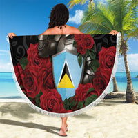 Saint Lucia Beach Blanket Rose Iron Helmet - Wonder Print Shop