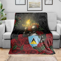 Saint Lucia Blanket Rose Iron Helmet - Wonder Print Shop
