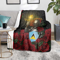 Saint Lucia Blanket Rose Iron Helmet - Wonder Print Shop