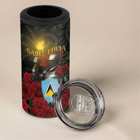 Saint Lucia 4 in 1 Can Cooler Tumbler Rose Iron Helmet - Wonder Print Shop