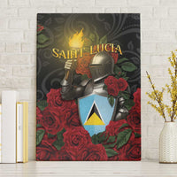 Saint Lucia Canvas Wall Art Rose Iron Helmet - Wonder Print Shop