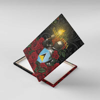 Saint Lucia Canvas Wall Art Rose Iron Helmet - Wonder Print Shop