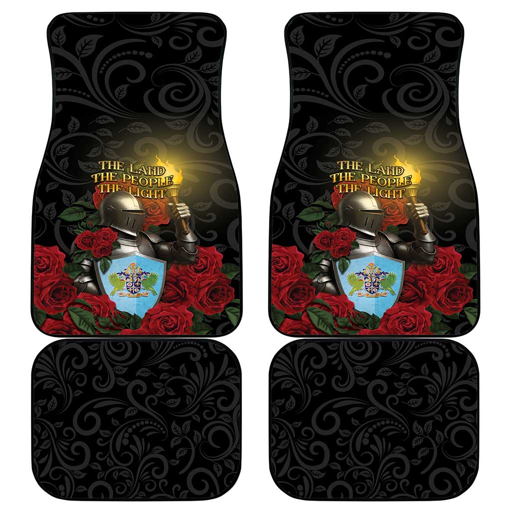 Saint Lucia Car Mats Rose Iron Helmet - Wonder Print Shop