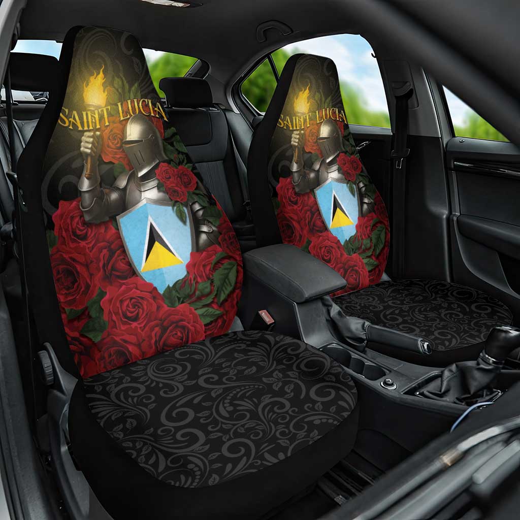 Saint Lucia Car Seat Cover Rose Iron Helmet - Wonder Print Shop