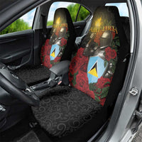 Saint Lucia Car Seat Cover Rose Iron Helmet - Wonder Print Shop