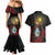 Saint Lucia Couples Matching Mermaid Dress and Hawaiian Shirt Rose Iron Helmet - Wonder Print Shop
