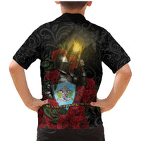 Saint Lucia Family Matching Mermaid Dress and Hawaiian Shirt Rose Iron Helmet - Wonder Print Shop