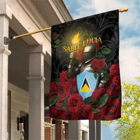 Saint Lucia Garden Flag Rose Iron Helmet - Wonder Print Shop