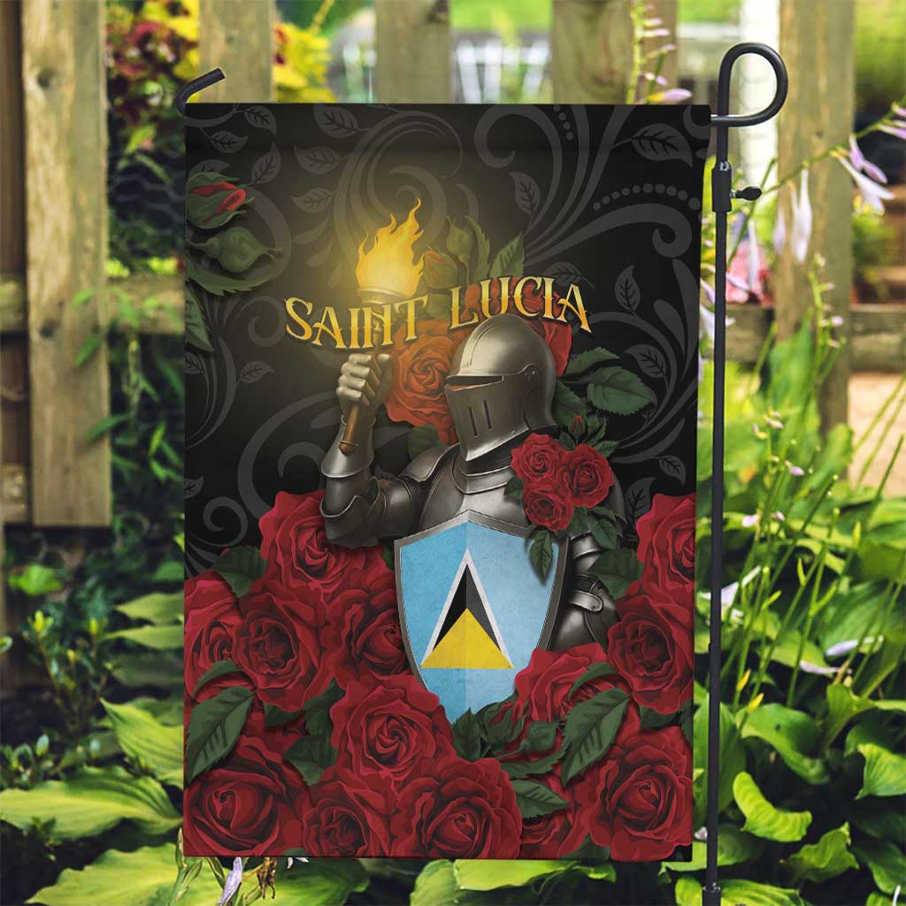Saint Lucia Garden Flag Rose Iron Helmet - Wonder Print Shop