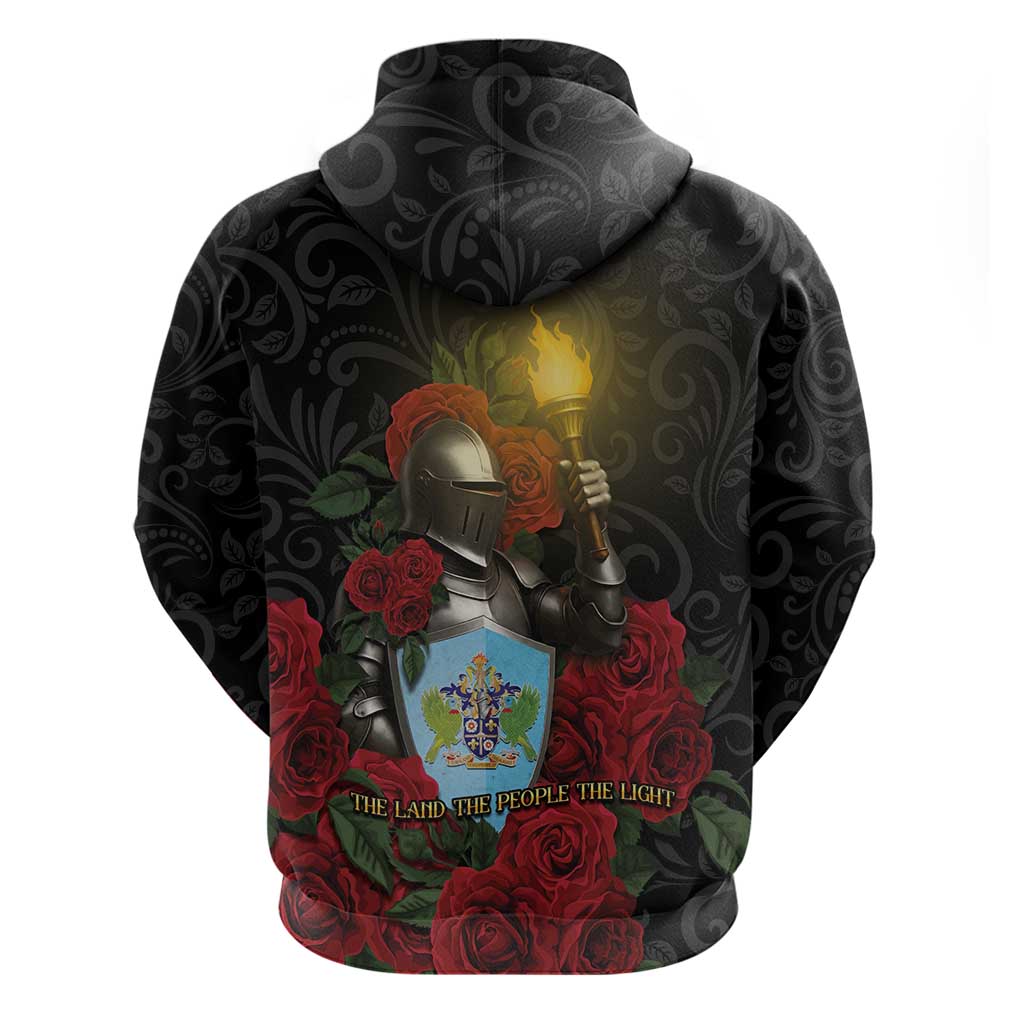 Saint Lucia Hoodie Rose Iron Helmet - Wonder Print Shop