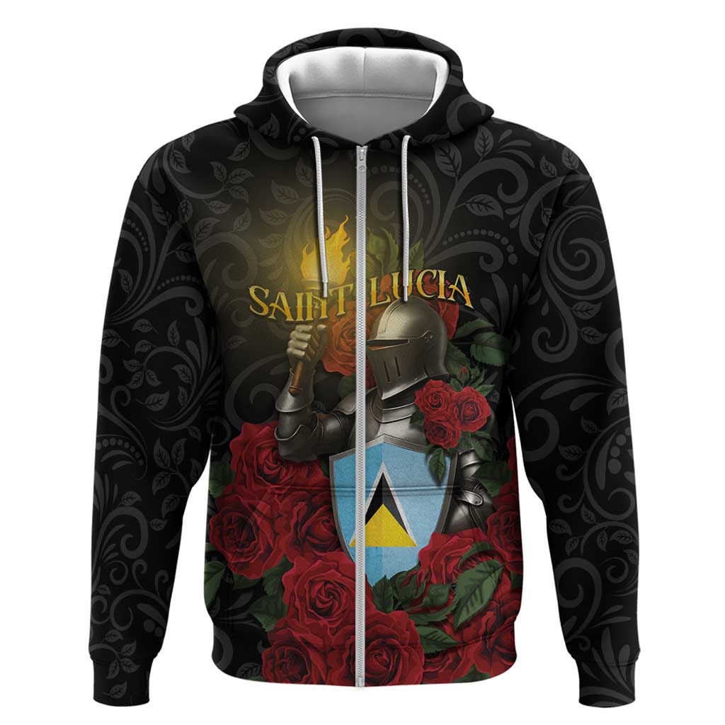 Saint Lucia Hoodie Rose Iron Helmet - Wonder Print Shop