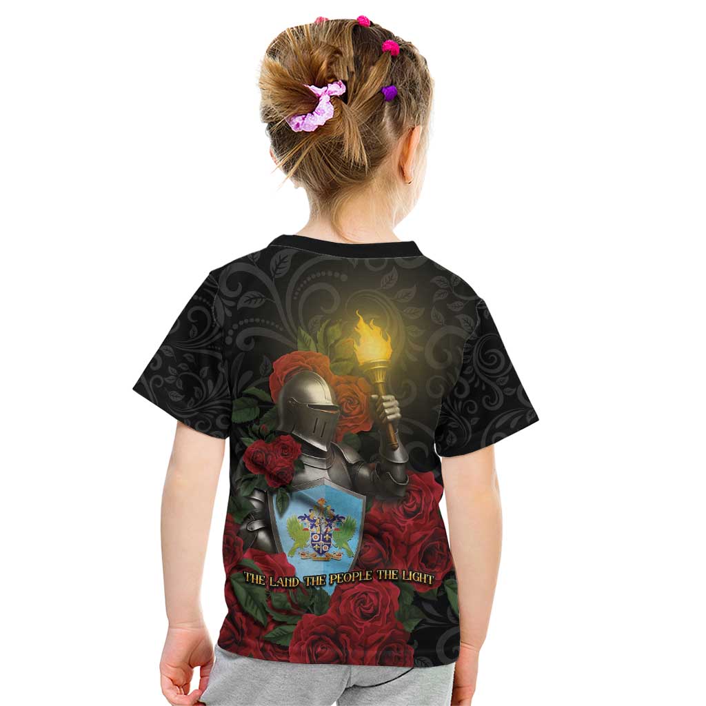 Saint Lucia Kid T Shirt Rose Iron Helmet - Wonder Print Shop