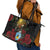 Saint Lucia Leather Tote Bag Rose Iron Helmet - Wonder Print Shop