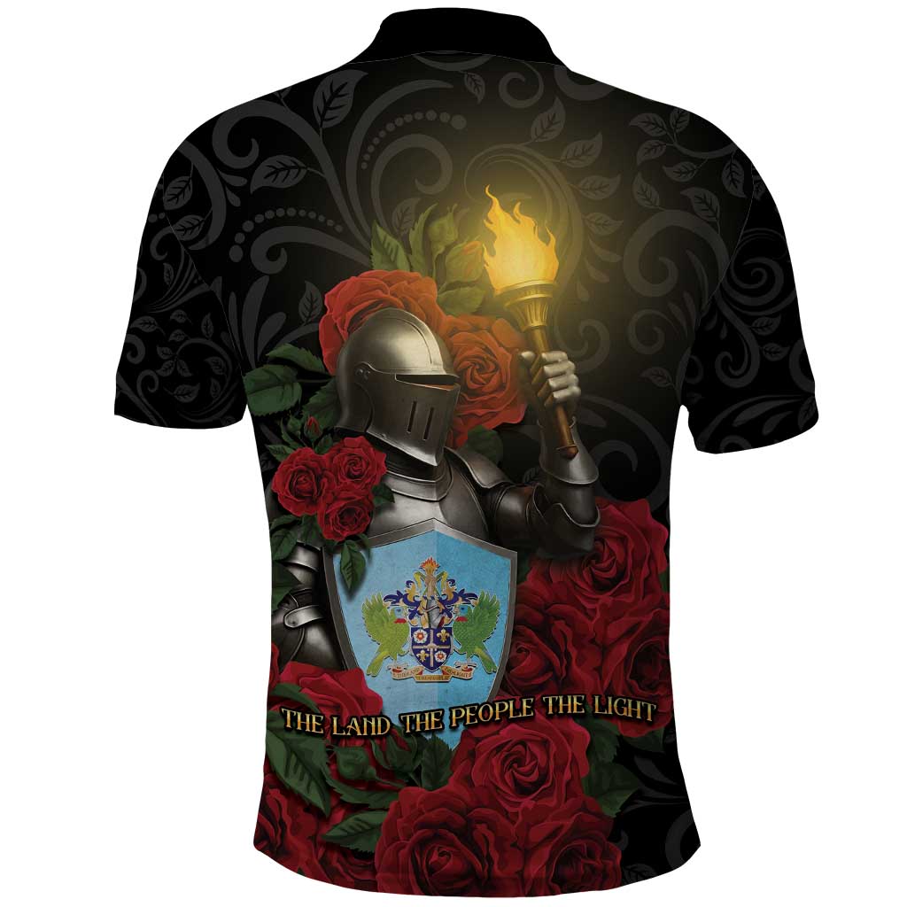 Saint Lucia Polo Shirt Rose Iron Helmet - Wonder Print Shop