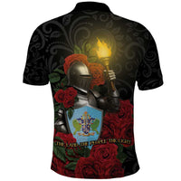 Saint Lucia Polo Shirt Rose Iron Helmet - Wonder Print Shop