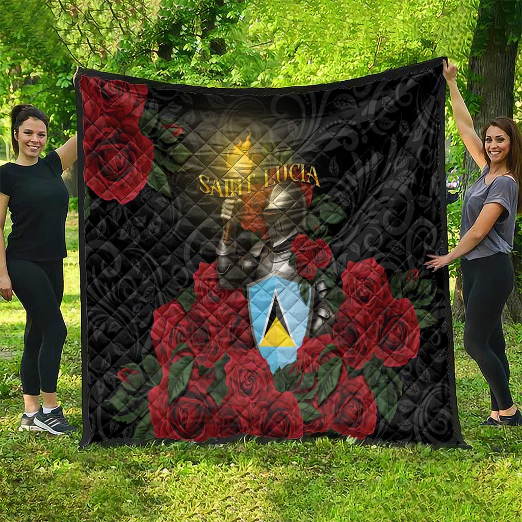 Saint Lucia Quilt Rose Iron Helmet - Wonder Print Shop