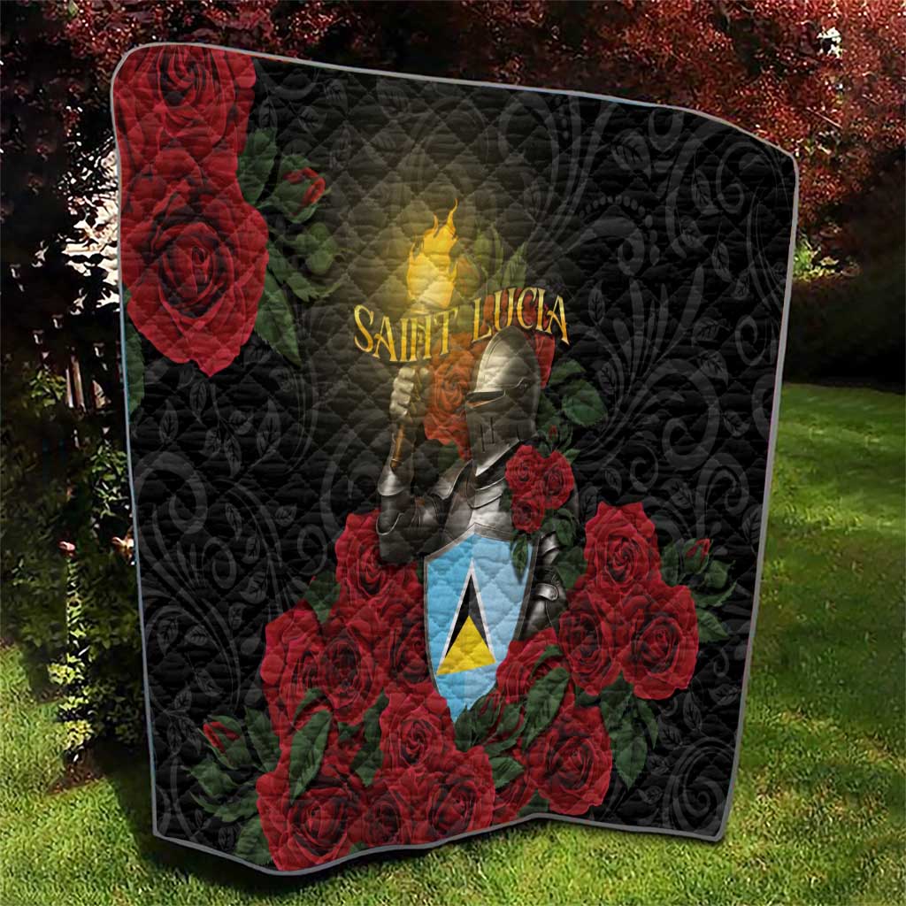 Saint Lucia Quilt Rose Iron Helmet - Wonder Print Shop