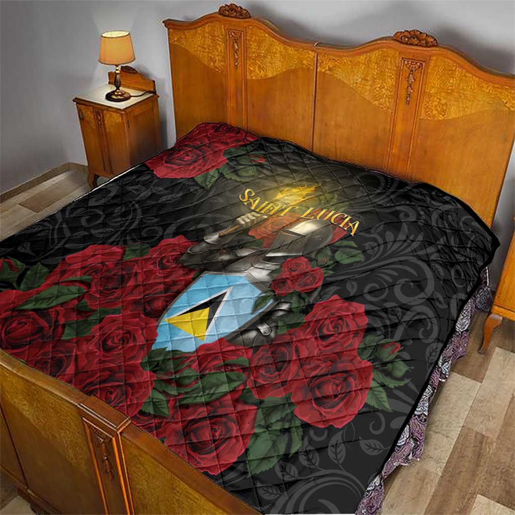 Saint Lucia Quilt Rose Iron Helmet - Wonder Print Shop
