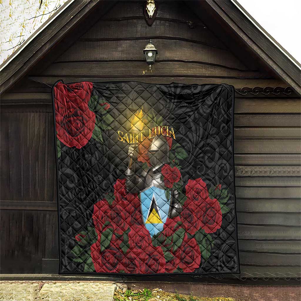 Saint Lucia Quilt Rose Iron Helmet - Wonder Print Shop