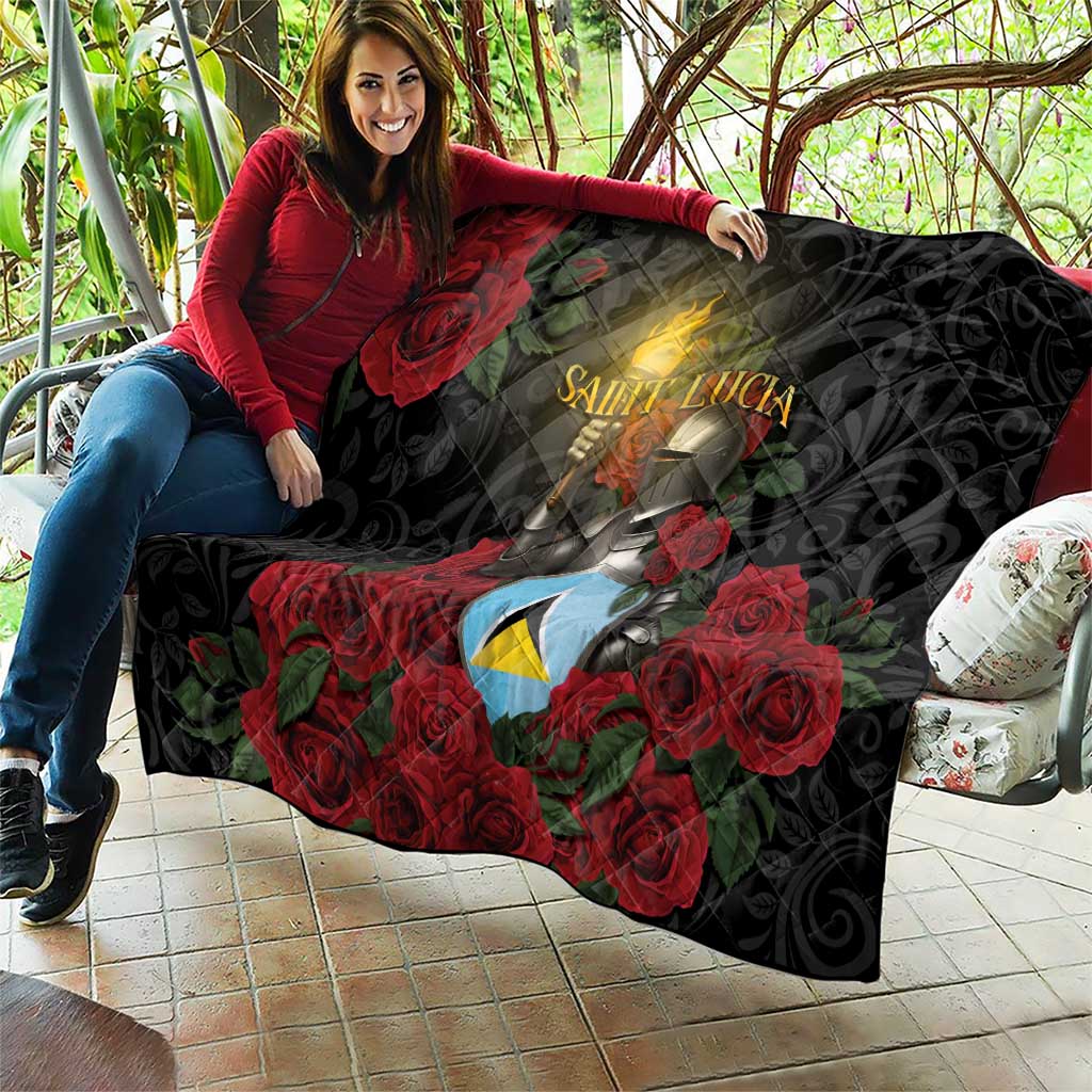 Saint Lucia Quilt Rose Iron Helmet - Wonder Print Shop