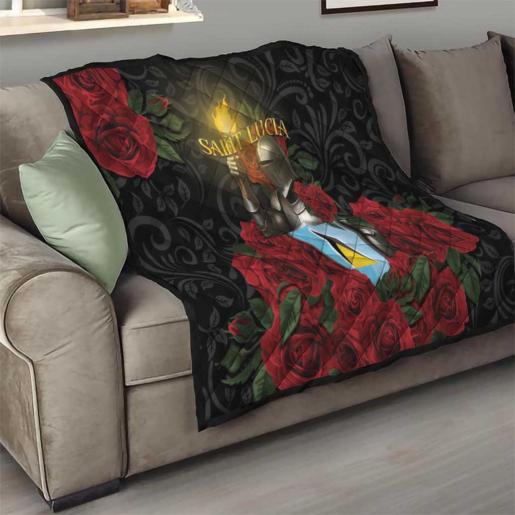 Saint Lucia Quilt Rose Iron Helmet - Wonder Print Shop