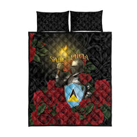 Saint Lucia Quilt Bed Set Rose Iron Helmet - Wonder Print Shop