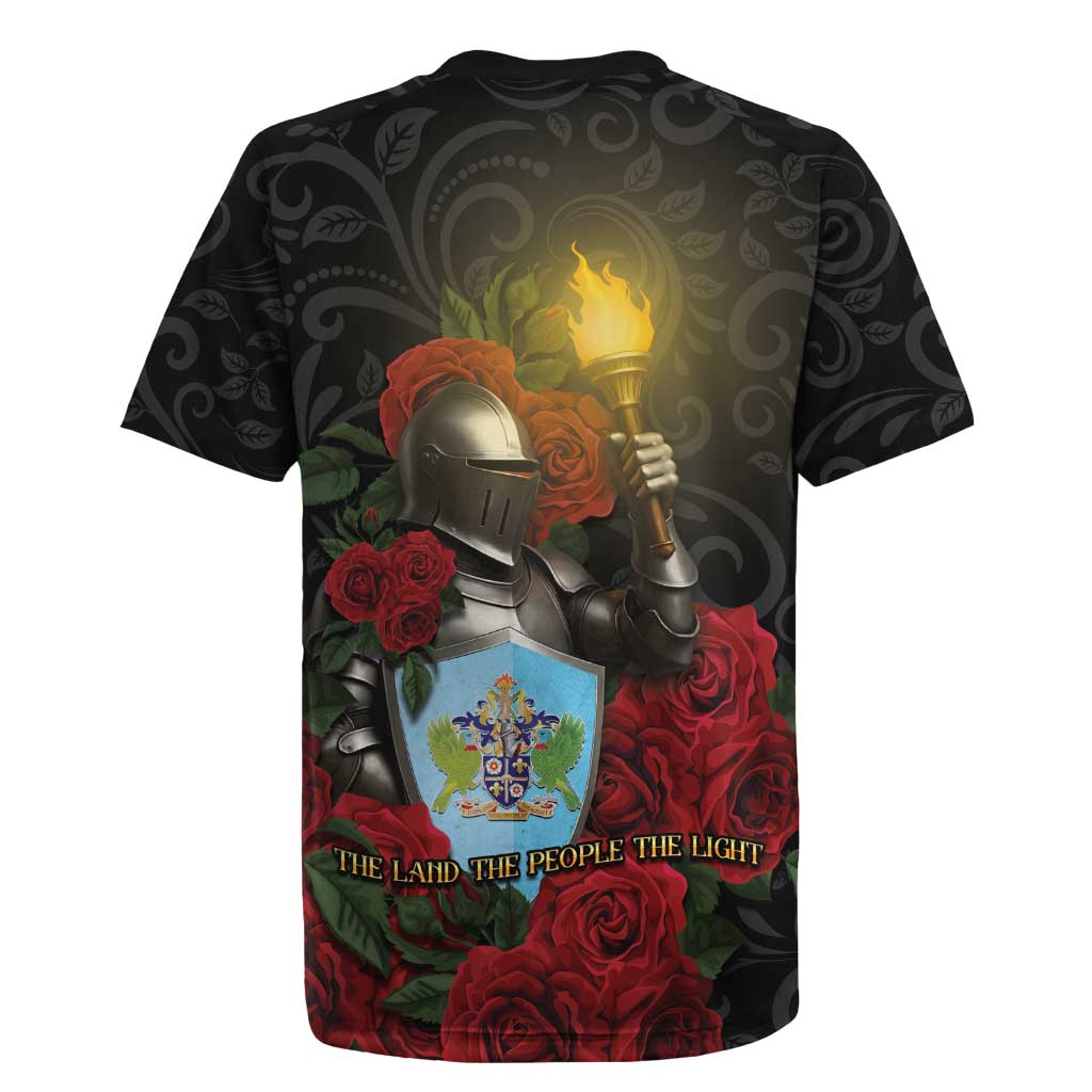 Saint Lucia Rugby Jersey Rose Iron Helmet - Wonder Print Shop