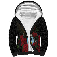 Saint Lucia Sherpa Hoodie Rose Iron Helmet - Wonder Print Shop