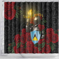 Saint Lucia Shower Curtain Rose Iron Helmet - Wonder Print Shop