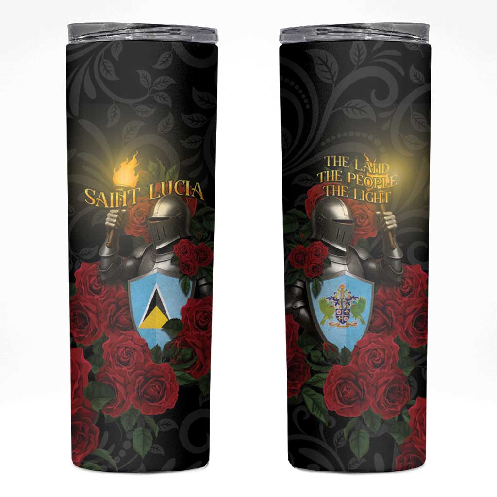 Saint Lucia Skinny Tumbler Rose Iron Helmet - Wonder Print Shop