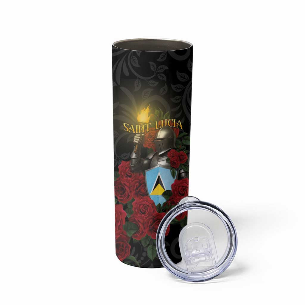 Saint Lucia Skinny Tumbler Rose Iron Helmet - Wonder Print Shop