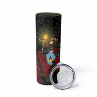 Saint Lucia Skinny Tumbler Rose Iron Helmet - Wonder Print Shop