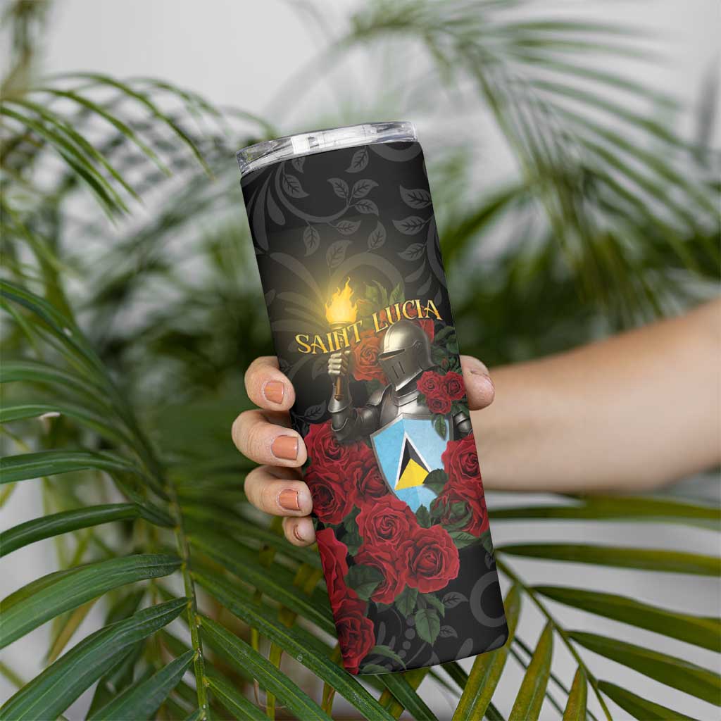 Saint Lucia Skinny Tumbler Rose Iron Helmet - Wonder Print Shop