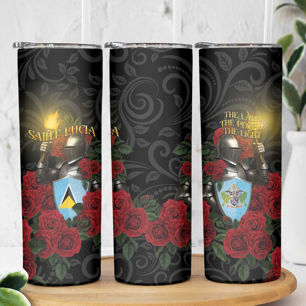 Saint Lucia Skinny Tumbler Rose Iron Helmet - Wonder Print Shop