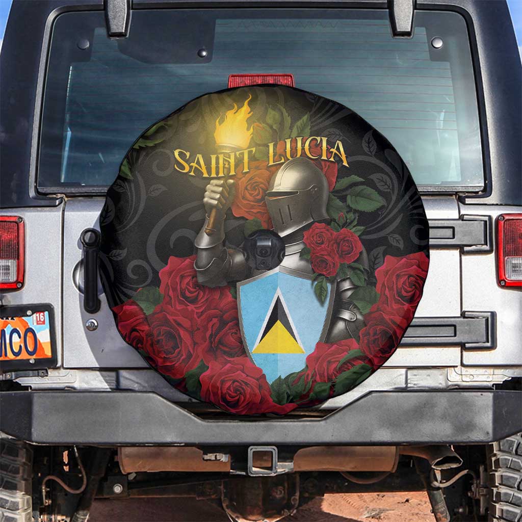 Saint Lucia Spare Tire Cover Rose Iron Helmet - Wonder Print Shop