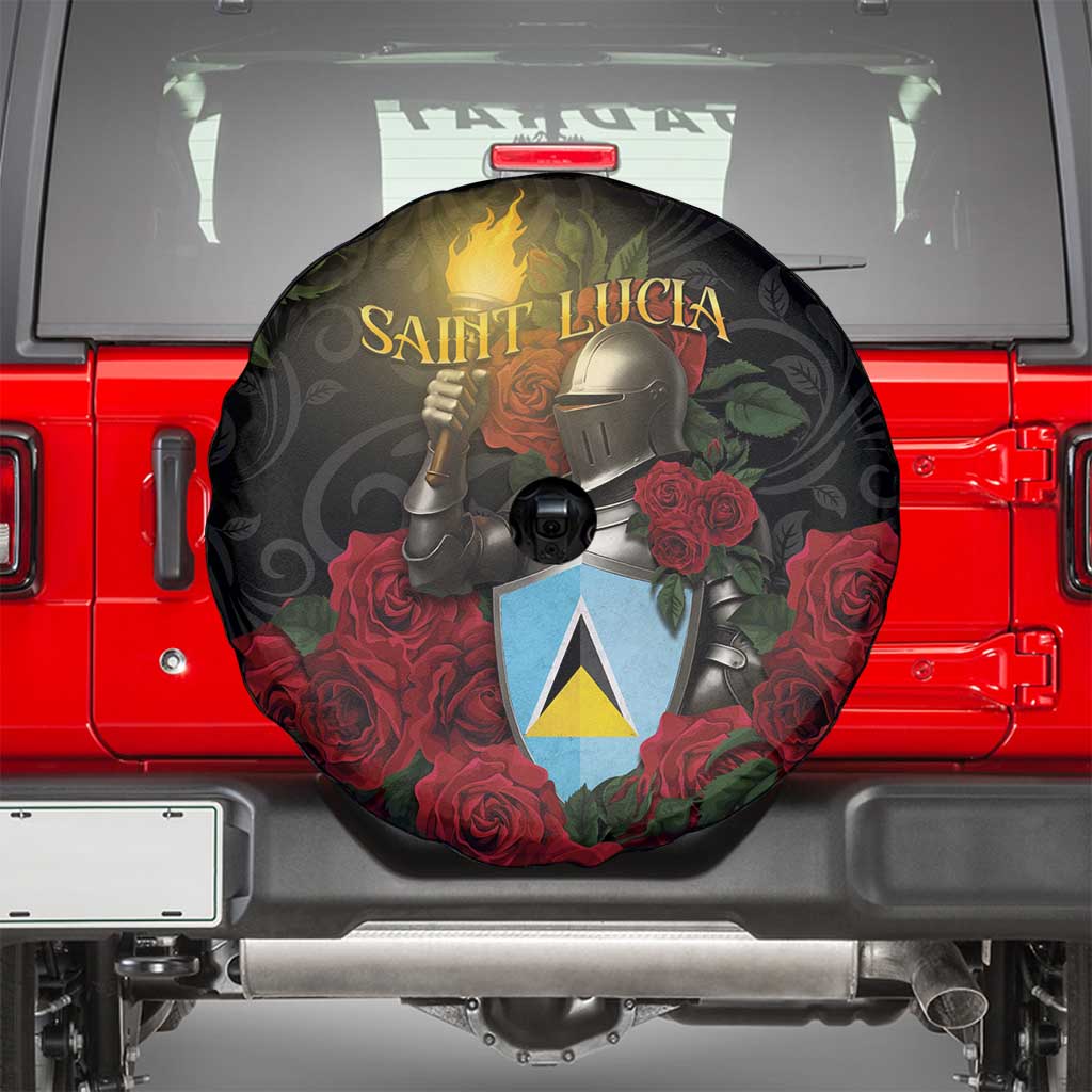 Saint Lucia Spare Tire Cover Rose Iron Helmet - Wonder Print Shop
