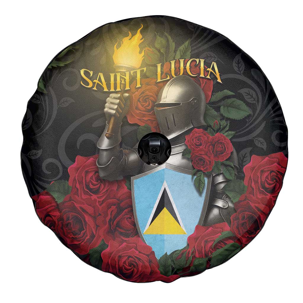 Saint Lucia Spare Tire Cover Rose Iron Helmet - Wonder Print Shop