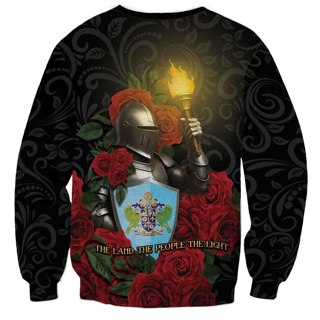 Saint Lucia Sweatshirt Rose Iron Helmet - Wonder Print Shop