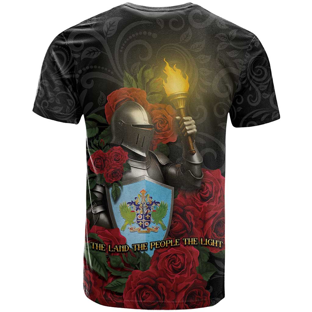 Saint Lucia T Shirt Rose Iron Helmet - Wonder Print Shop