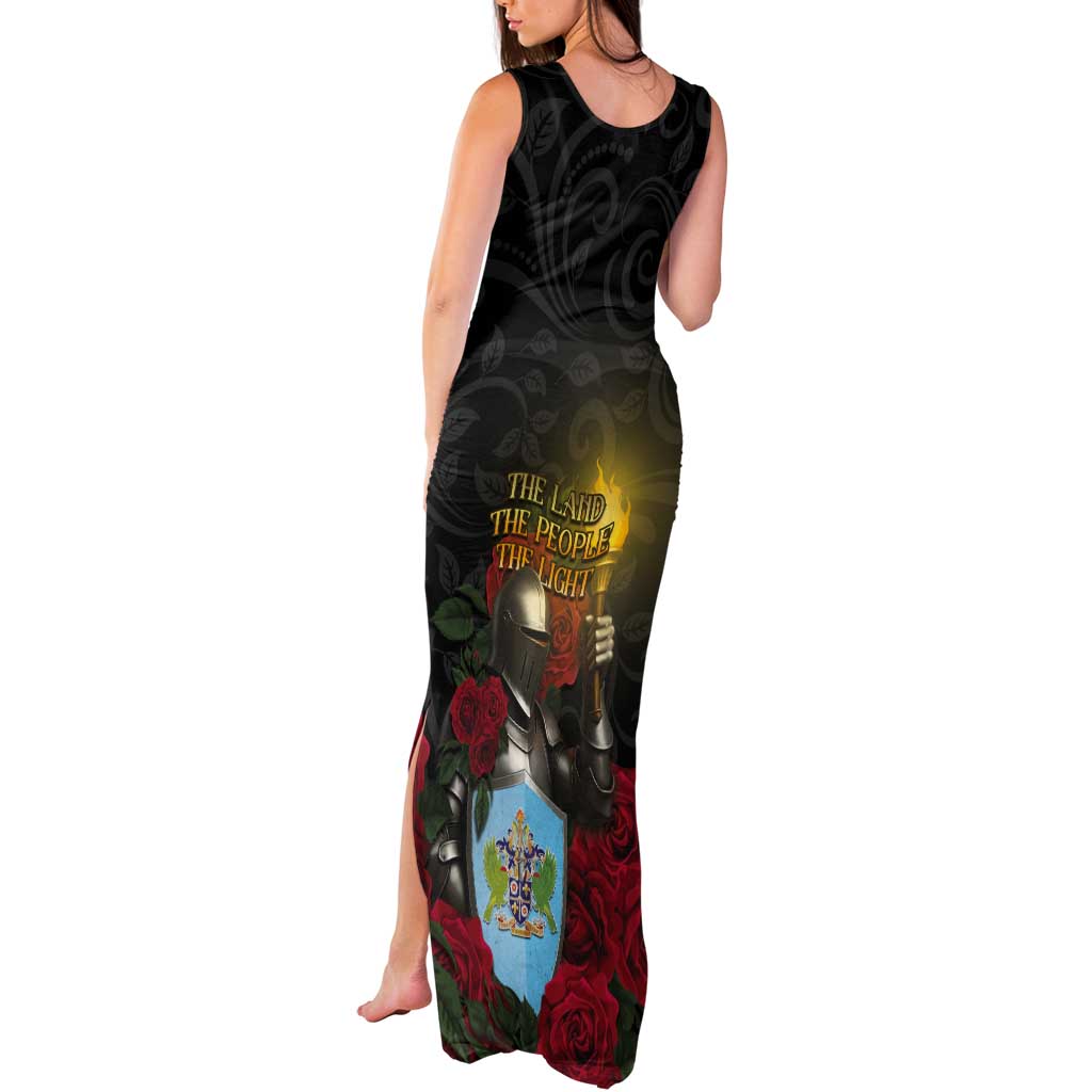 Saint Lucia Tank Maxi Dress Rose Iron Helmet - Wonder Print Shop