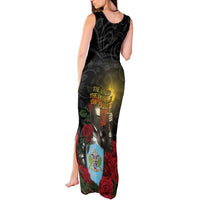 Saint Lucia Tank Maxi Dress Rose Iron Helmet - Wonder Print Shop