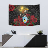 Saint Lucia Tapestry Rose Iron Helmet - Wonder Print Shop