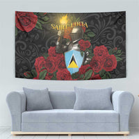 Saint Lucia Tapestry Rose Iron Helmet - Wonder Print Shop